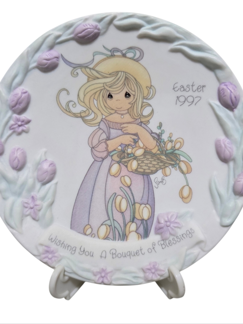Precious Moments Easter 1997 Mini Plate